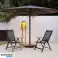 Lot de 2 chaises de jardin pliantes en acier avec dossier ajustable - gris photo 3