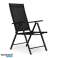 Lot de 2 chaises de jardin pliantes en acier avec dossier ajustable - noir photo 3