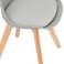 Set of 4 chairs with cushion GREY image 3