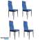 Kėdės su kontūriniu atlošu- VELVET BLUE - 4 vnt. nuotrauka 3