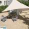 Tenda parasole impermeabile a baldacchino vela 3x3x3m - beige foto 3