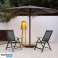 Lot de 2 chaises de jardin pliantes en acier avec dossier ajustable - noir photo 4