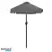 Grand parasol de jardin rectangulaire incliné cassé avec manivelle gris 200 x 140 cm photo 4