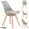 Set of 4 chairs with cushion GREY image 4