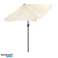 Rectangular large slanted garden umbrella broken with crank beige 200 x 140 cm image 5
