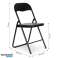 Lot de 4 chaises de jardin pliables, éco-cuir noir photo 5