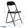 Lot de 6 chaises de jardin pliables, éco-cuir noir photo 4