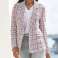 020078 The checked jacket made of bouclé fabric by the German company Lascana gives women a special femininity and tenderness image 6