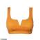 Oransje teksturerte forhåndsformede bikinisett for kvinner bilde 1