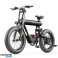 Χονδρικό σετ 12x Ηλεκτρικό ποδήλατο με μετατροπέα FATBIKE T20+ μαύρο 500W 45 km/h εικόνα 1