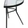 Table basse en verre pour balcon, patio, terrasse, semi-circulaire, noir photo 1