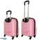 Vaikiškas kelioninis lagaminas rankinis bagažas ant ratų katės rožinės spalvos nuotrauka 3