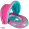 BESTWAY 34091 Baby Swim Ring Wheel Inflatable Inflatable Inflatable Boat With Seat With Roof Pink 1 2Years 18kg image 1