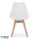 Chaise MARK Blanc x 4 Bois, polypropylène, éco cuir photo 1