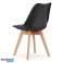 MARK Stol Sort x 4 Tre, polypropylen bilde 1