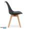 MARK Stol Sort x 4 Tre, polypropylen bilde 2