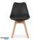 MARK Stol Sort x 4 Tre, polypropylen bilde 3