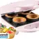 Piastra per waffle / Macchina per waffle per 4 mini forme di waffle, gelato, con rivestimento antiaderente, design retrò foto 2