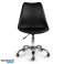 Chaise de bureau pivotante avec coussin PC-009 NOIR photo 1