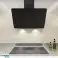 Design Extractor Hood 90 cm Headless - Black Glass, LED Lighting and Remote Control image 1