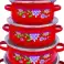SW-128/127 Batterie de cuisine en émail de luxe 10 pièces mélange de couleurs photo 3