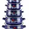 SW-128/127 Batterie de cuisine en émail de luxe 10 pièces mélange de couleurs photo 6