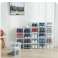 25x35x18cm Scatole per scarpe trasparenti Scatole per scarpe in plastica Contenitori impilabili per riporre oggetti Salvaspazio per armadio Ingresso Front Cubby Scarpe foto 6