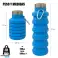 Bottiglia d'acqua pieghevole in silicone - Bottiglia pieghevole da 500 ml / 17 once senza BPA e a prova di perdite - Ideale per lo sport, l'escursionismo, la palestra e i viaggi e le attività all'aperto foto 6