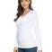 White Code long sleeve t-shirts with v-neck for men and women image 2
