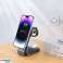 Qi Mag Safe 15W inductielader voor iPhone Apple Watch AirPods 3in1 foto 2