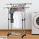 Herzberg HG 03251: Adjustable Double Rod Rolling Clothing Garment Rack image 2