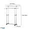 Herzberg HG 03251: Adjustable Double Rod Rolling Clothing Garment Rack image 3