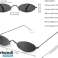 Små ovala solglasögon för kvinnor och män Retro Hippie Metallbågar bild 2