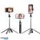 Selfie Stick Phone, 106cm Extendable Bluetooth Cell Phone Tripod Smartphone Holder with Remote Control 2 Fill Lights image 3