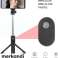 Kabelloses Bluetooth-Selfie-Stick-Stativ, ausziehbarer Selfie-Stick aus Aluminiumlegierung und 360 ° -Rotationsstativständer, kompatibel mit iPhone und Android Smar Bild 2