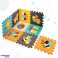 Mata edukacyjna piankowa puzzle zwierzątka kolorowa 85 x 85 cm 9 elementów  kolorowa folia zdjęcie 6