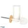 Bathroom set brush dispenser set set of 6 pieces white image 5