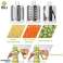 As seen on TV Rotary Grater, Vegetable Mandolin Cutting Machine with 3 Drum Sizes &amp; Bonus Two Way Peeler GRAY image 6