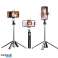 Telefono selfie stick, supporto per smartphone per treppiede per telefono cellulare Bluetooth estensibile da 106 cm con telecomando 2 luci di riempimento foto 3