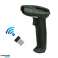 Handheld Scanner Automatic Wi-Fi Wireless Bluetooth Laser Barcode Reader - Handheld Laser USB Barcode Reader, 1D Barcode Scanner Black image 1