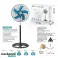 STAND FAN 65W 18 inch metalen grill standventilator met 5 aluminium bladen en 3 snelheidsinstellingen foto 1