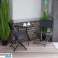 Glass coffee table for balcony patio terrace semicircular image 2