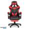 Silla gaming bucket silla de oficina con ajuste y reposapiés cojines rojo fotografía 1