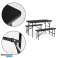 Catering set table 120 cm 2 benches banquet set - black image 3