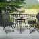 Glazen salontafel voor balkon, terras, terras, halfrond foto 1