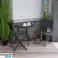 Glazen salontafel voor balkon, terras, terras, halfrond foto 2