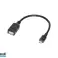LogiLink Micro USB B / M Į USB A / F OTG adapterio kabelis 0 20m AA0035 nuotrauka 1
