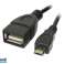 Reekin OTG адаптер Micro USB B / M към USB A / F кабел 0 20m картина 1