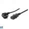 Logilink power cord, safety plug IEC C1 3m black CP095 image 1