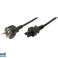 Logilink power cord safety plug / IEC socket 1.80m Black CP093 image 1